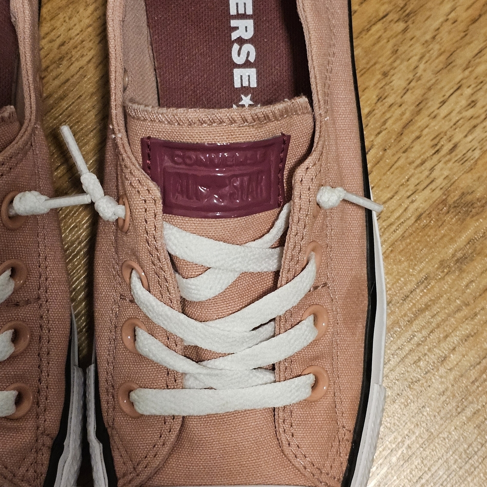 Converse Women's Sneakers in Pink and White - Picture 5 of 11
